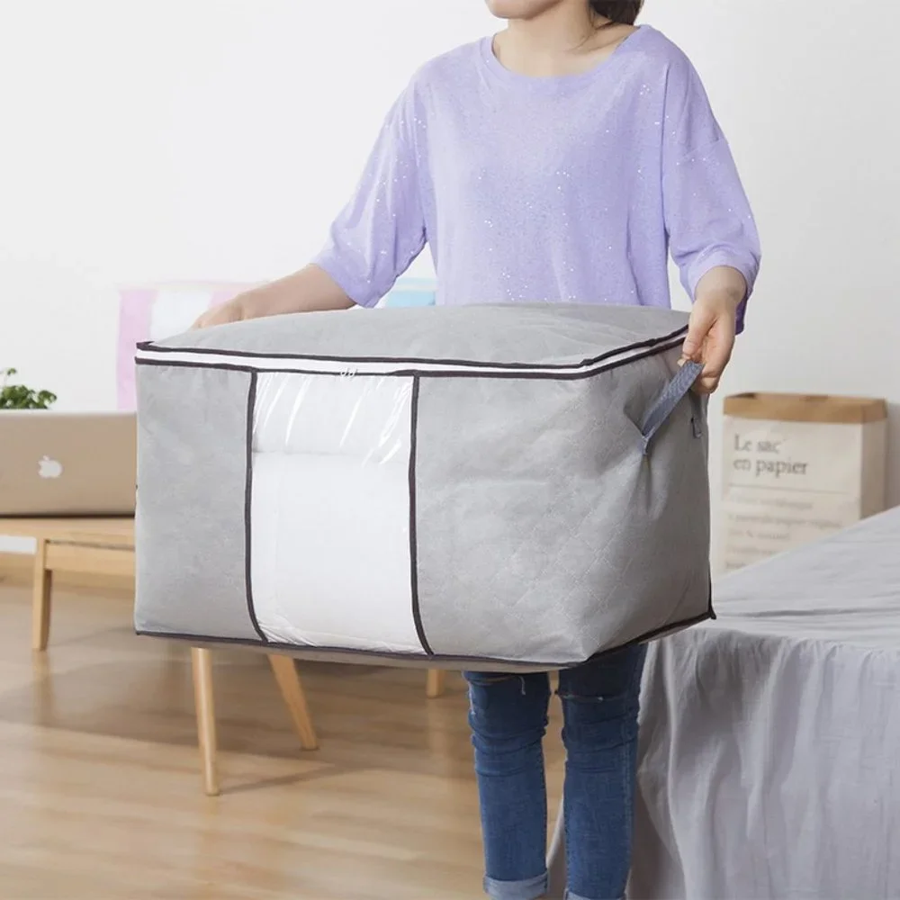 Large Folding Storage Bags (4 Pack) Anti Dust Clothes Storage Bags
